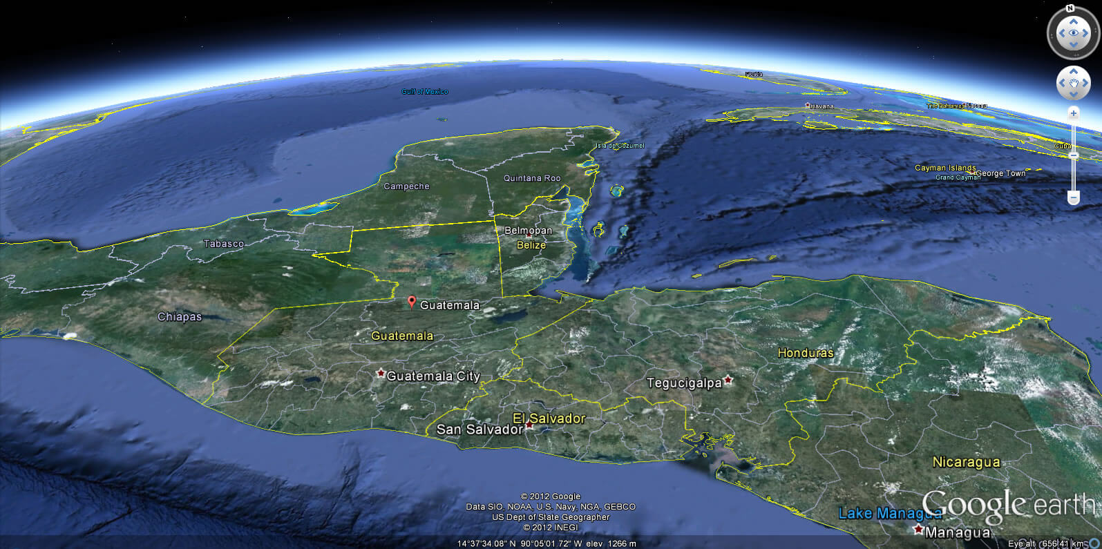 Guatemala Erde Map